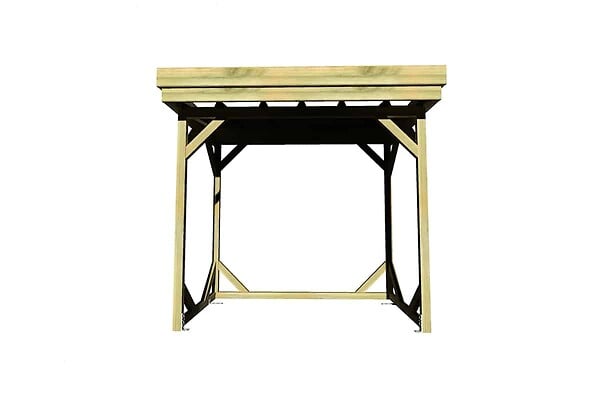 ABRI FRANCAIS - • ABRI Bûches en Bois - 2,8m2 - 2,15x1,31m - Pin Sylvestre traité Autoclave - Surface Int : 1,8m2 | 3 stères - large