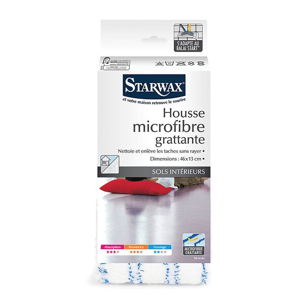 STARWAX - Housse microfibre grattante Sols Intérieurs - large