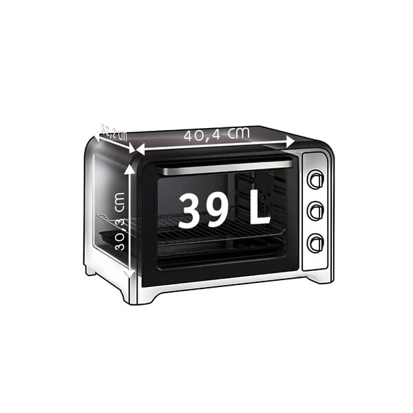 MOULINEX - Four à Chaleur Tournante 39l 2000w Noir - OX485810 - large