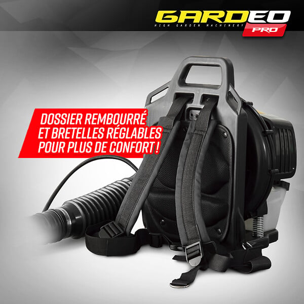 GARDEO PRO - Souffleur thermique dorsal 52CC - 281km/H - large