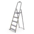 HOSTRÃ–M - Escabeau 5 marches DURA pliable, marchepied léger en aluminium, hauteur plateforme 97cm, pieds antidérapants, charge 150kg, garantie 5 ans Hoström - vignette