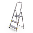 HOSTRÃ–M - Escabeau 3 marches DURA pliable, marchepied léger en aluminium, hauteur plateforme 54cm, pieds antidérapants, charge 150kg, garantie 5 ans Hoström - vignette