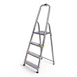 HOSTRÃ–M - Escabeau 4 marches DURA pliable, marchepied léger en aluminium, hauteur plateforme 75cm, pieds antidérapants, charge 150kg, garantie 5 ans Hoström - vignette