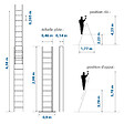 HOSTRÃ–M - Echelle transformable 2 plans StablePro 2x11 marches aluminium extensible coulissante, 3 positions, hauteur travail max 5,78m, garantie 5 ans, Hostrom - vignette