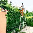 HOSTRÃ–M - Echelle transformable 2 plans StablePro 2x11 marches aluminium extensible coulissante, 3 positions, hauteur travail max 5,78m, garantie 5 ans, Hostrom - vignette