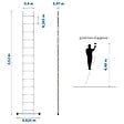 HOSTRÃ–M - Echelle simple StablePro 13 marches en aluminium, légère et durable, hauteur de travail maximale 4,49m, garantie 5 ans, charge maximale 150kg, Hostrom - vignette