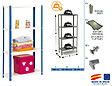 SIMON RACK - SimonRack - Etagère de rangement 1600x800x400mm Bleu/Blanc Charge 100Kg -  Homeclassic Colour MINI 4/400 SIMONRACK - vignette
