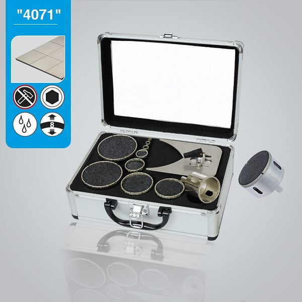 LEMAN - Coffret 10 trepans diamantés LEMAN D6 À 68 + GUIDE - large