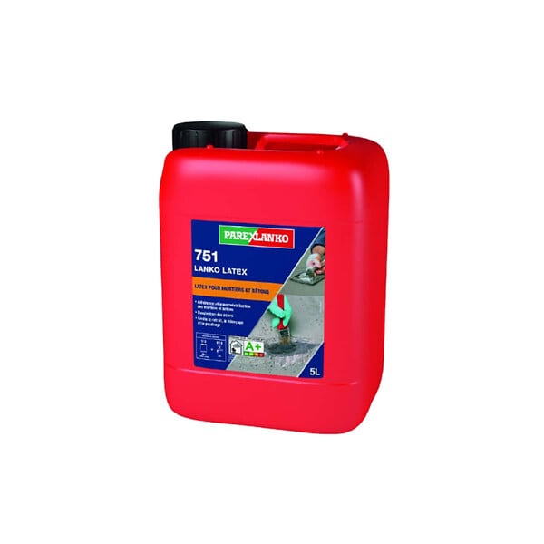 PAREXLANKO - Pack PAREXLANKO - Mortier de réparation 10kg - Résine d'adhérence 751 LANKO LATEX 5L - large