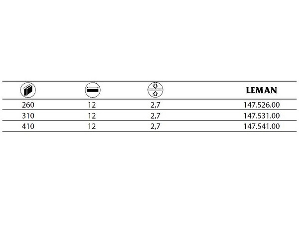 LEMAN - Fer Reversible Acier Black Oxide 410x12x2,7 Centrofix/Centrostar147.541.00 Leman - large