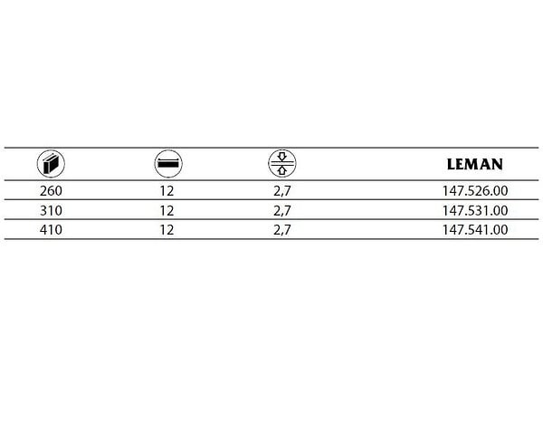 LEMAN - Fer Reversible Acier Black Oxide 310x12x2,7  Centrofix/Centrostar Leman - large