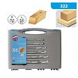 LEMAN - Coffret 6 Meches à  Mortaiser Acier Coupe Helicoidale / Rotation Gauche Leman - vignette
