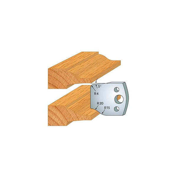 LEMAN - Jeu de 2 contre-fers profilés Ht.40 mm N°100 Leman - large