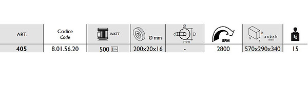 FEMI - Touret à  meuler Professsionnel Meule Diam200mm 500W (moteur induction) 405 Femi - large