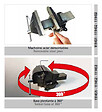 FAR TOOLS - Etau d'établi en fonte à base rotative 125 mm ETO 125 Fartools - vignette