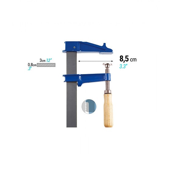 PIHER - Serre-joint EM-30 30x8mm serrage 30 cm 41030 Piher - large