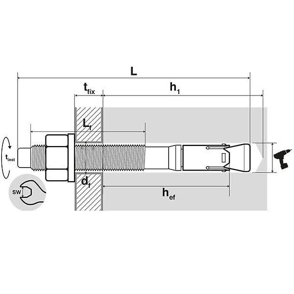 SCELL-IT - Goujon d'ancrage acier zingué BZ-08X65 M8x65mm Scell-it - large