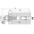 SCELL-IT - Goujon d'ancrage acier zingué BZ-08X65 M8x65mm Scell-it - vignette