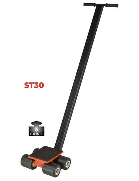 STOCKMAN - Rouleur à  timon 3T 4 galets D85x90mm ST30 Stockman - large