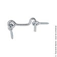 AFBAT - Crochet contrevent d4l80 + piton zingue blanc - vignette