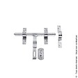 AFBAT - Verrou vervelle + gache + porte-cadenas D16 zingué blanc - vignette