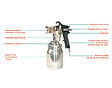 LACME - Pistolet de peinture industrie Pro 1L buse 1,8 mm Lacme - vignette