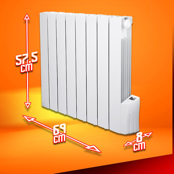 Radiateur Electrique Economique Chauffage Mural avec Thermostat 1000 W -  Warm Tech