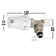 NOYON & THIEBAULT - Kit Raccordement Radiateur Robinet Thermostatique Equerre + Coude de Réglage + Purgeur + Robinet de Vidange 15x21 (1/2) NOYON & THIEBAULT - vignette
