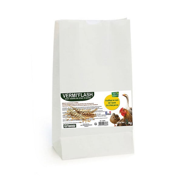 LIFLAND - Aliment vermifuge naturel 3kg - Volailles - large