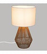 ATMOSPHERA - Lampe à poser en Coton et Métal H 40 cm - vignette