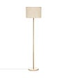 ATMOSPHERA - Lampadaire en Bois de Pin et Abat-jour Beige naturel tressé H 149.5 cm - vignette