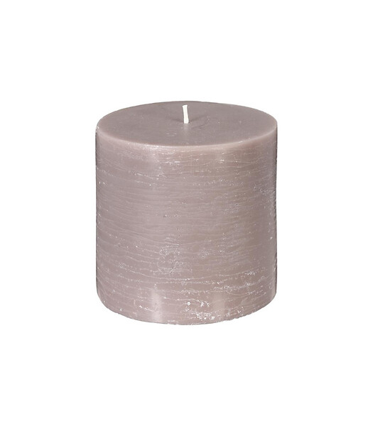 ATMOSPHERA - Bougie Ronde Rustique Taupe D 10 cm - large