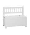 ATMOSPHERA - 2 en 1 Banc avec dossier et Coffre à jouets en Bois Blanc - vignette