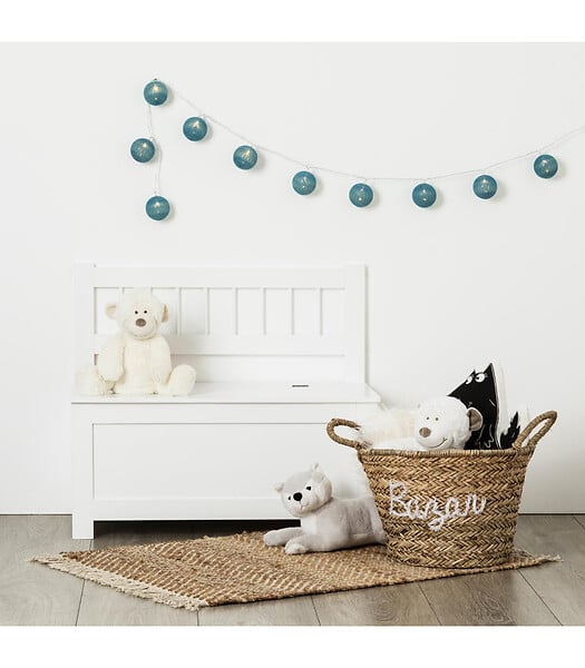 ATMOSPHERA - 2 en 1 Banc avec dossier et Coffre à jouets en Bois Blanc - large