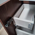 STANO - Meuble salle de bain design simple vasque MESSINA largeur 60 cm noyer - vignette