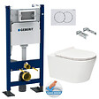 GEBERIT - Geberit Pack Autoportant Bâti-support Duofix + WC sans bride SAT Brevis + Abattant ultra-fin, softclose + Plaque blanche - vignette