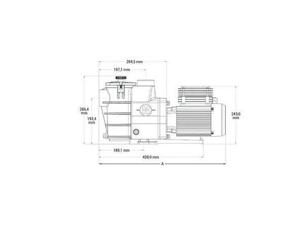 HAYWARD - Pompe de piscine maxflo 1.5 cv mono hayward auto-amorçante, 15 m³/h, 1.10 kw, raccordement 1"1/2 - large