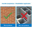 AICA SANITAIRE - Aica Sanitaire 59(L)x38,5(W)x40(H)cm Meuble salle de bain anthracite 2 portes avec une vasque à poser pour un gain d'espace optimal avec un maximum d'espace intérieure - vignette