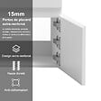 AICA SANITAIRE - Aica Sanitaire 120(L)x45(W)x40(H)cm Meuble salle de bain blanc avec 2 portes à une fermeture amortie avec 2 vasques à suspendre - vignette