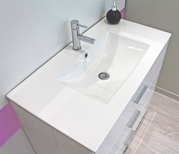 ONDEE - Meuble salle de bain à poser MONTECARLO - L60cm - Blanc -  - Livré monté - large