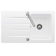VILLEROY & BOCH - Villeroy & Boch Architectura 50 Evier à encastrer 86x51cm réversible avec vidage automatique, Céramique, Blanc (33501201) - vignette