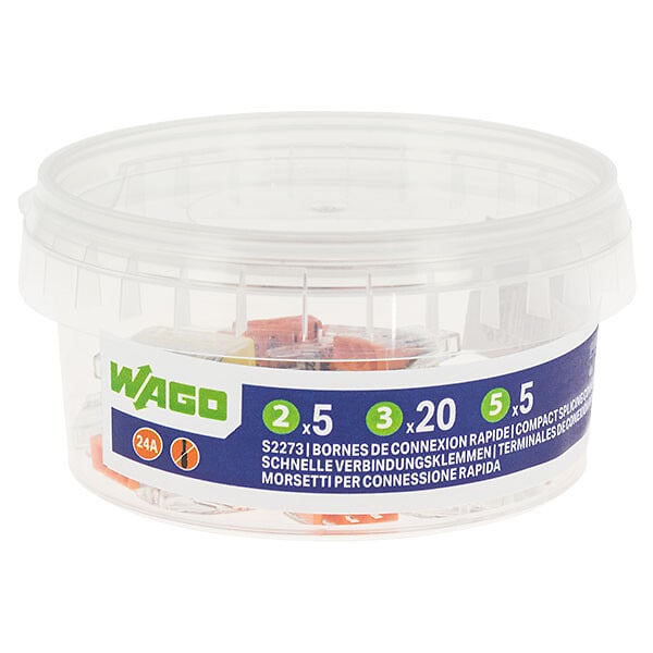 WAGO - Wago- Pot de 30 bornes de connexion automatique S2273 2,3 et 5 entrées - large