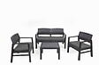 IPAE - Salon de jardin Kilimanjaro - Polypropylene - Gris - 4 personnes - vignette