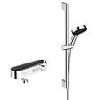 HANSGROHE - Hansgrohe ShowerTablet Select Set Mitigeur Thermostatique douche/bain + Douchette 105mm 3 jets + Flexible douche 160cm + Barre 65cm - vignette