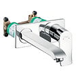 HANSGROHE - Metris Set Mitigeur monocommande lavabo encastré mural Chrome Bec long + Bonde écoulement libre + Corps encastré (31086000-SET) - vignette