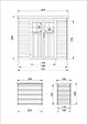 TIMBELA - Abri de jardin en bois - l204xL142xH200cm / 2.22m2 - AVEC SOL TRAITÉ - M311F+M311G - vignette