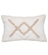 ATMOSPHERA - Housse de coussin en Coton Ivoire et Beige Lin tufté 30 x 50 cm - vignette