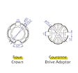 AVOSDIM - Adaptations moteur Avosdim - Axe ogive Ø78mm - pour Moteur ø45mm - vignette