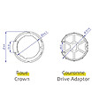 AVOSDIM - Adaptations moteur Avosdim - Axe Deprat DP62 Ø45mm - Pour moteur Ø45mm - vignette