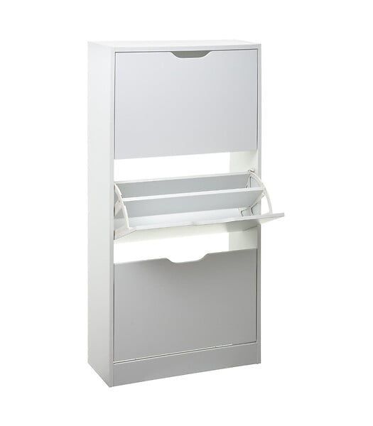 5 FIVE SIMPLY SMART - Meuble de rangement à chaussures 3 tiroirs blanc - large